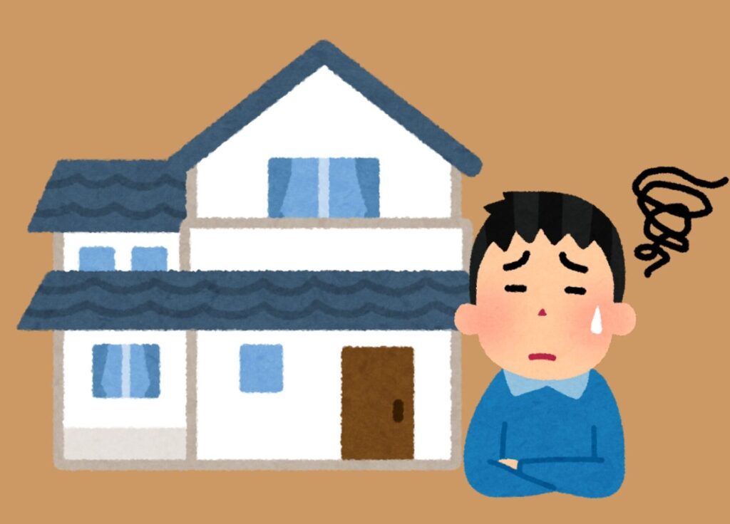 外壁の色 swatch・家の写真に色見本を当ててる画像