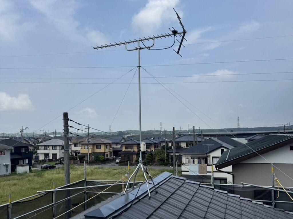 築20年になり錆が深刻に発生していた宇都宮市住宅のTVアンテナ交換