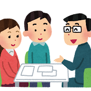 商談をしているイラストイメージ