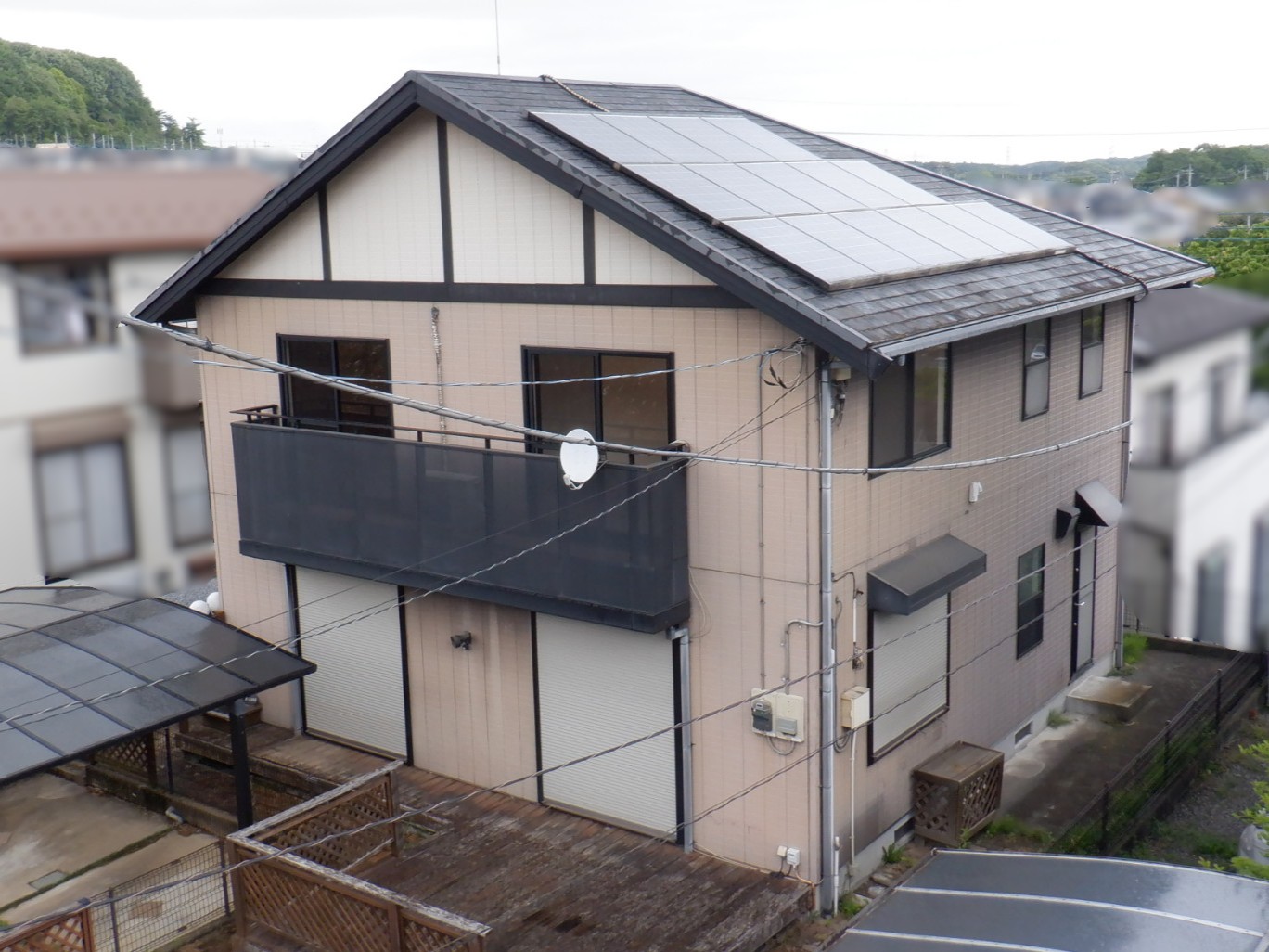 宇都宮市｜屋根塗装｜外壁塗装｜ウッドデッキ補修と塗装｜倉庫塗装｜H様邸