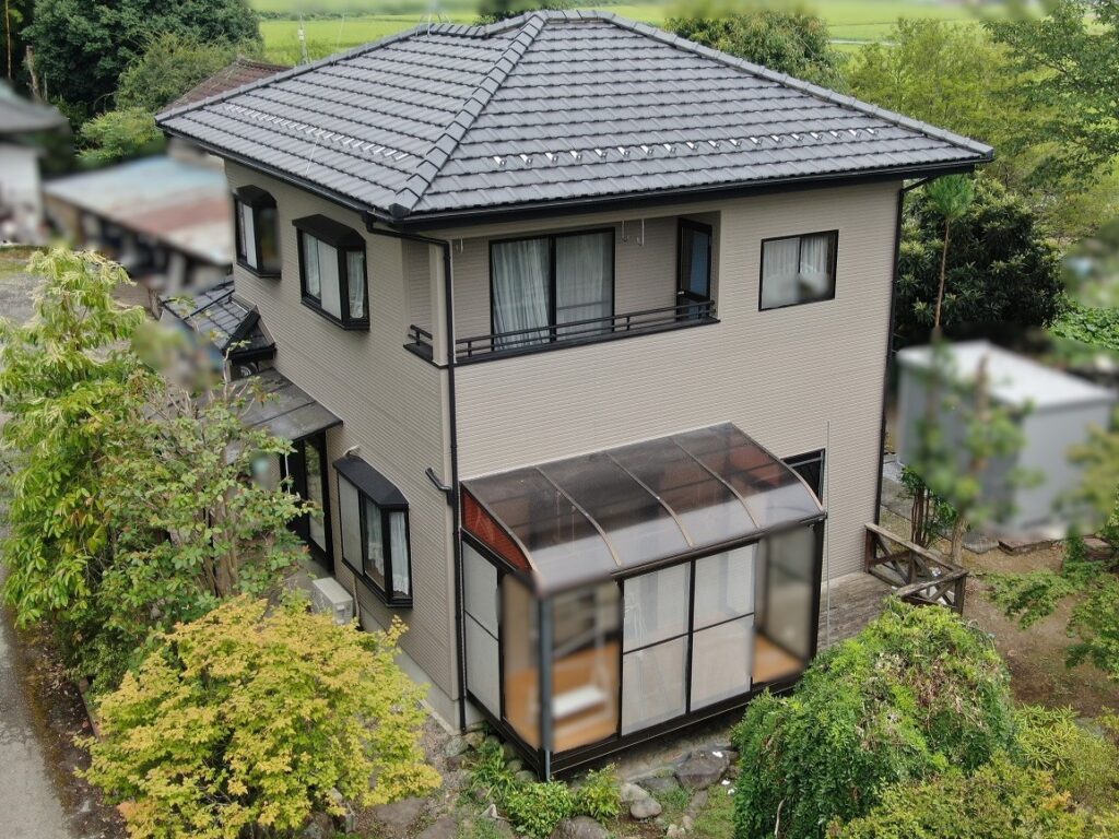 宇都宮市のベージュ外壁の住宅|施工後