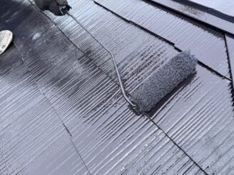 屋根 中塗り・上塗り画像