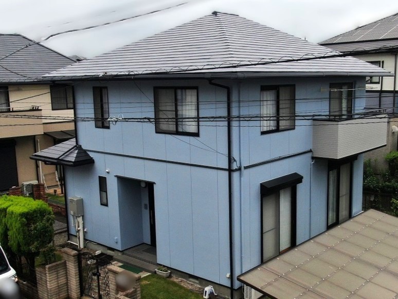 宇都宮市屋根外壁塗装におけるアステックペイント　カーボングレーで屋根塗装を行った方のご自宅施工後