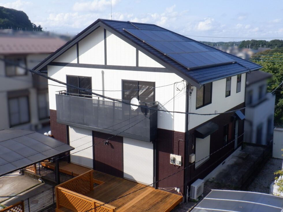 宇都宮市｜屋根塗装｜外壁塗装｜ウッドデッキ補修と塗装｜倉庫塗装｜H様邸