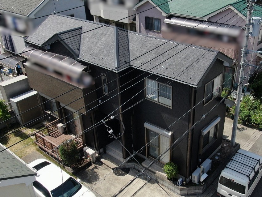 宇都宮市外壁塗装におけるアステックペイント　チャコールで外壁塗装を行った方のご自宅施工後