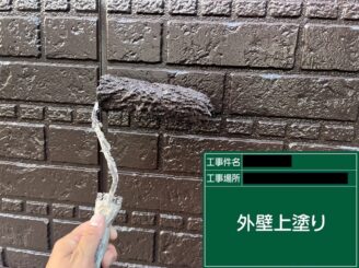 外壁塗装　上塗り（色分け8075.パイオニア）写真