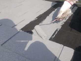 屋根 下塗り写真