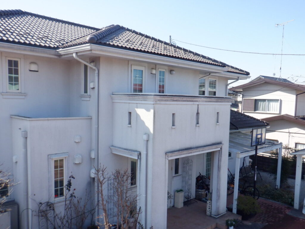 宇都宮市外壁塗装前の色選びの際のカラーシミュレーション実行前の家の写真、外壁塗装施工前。