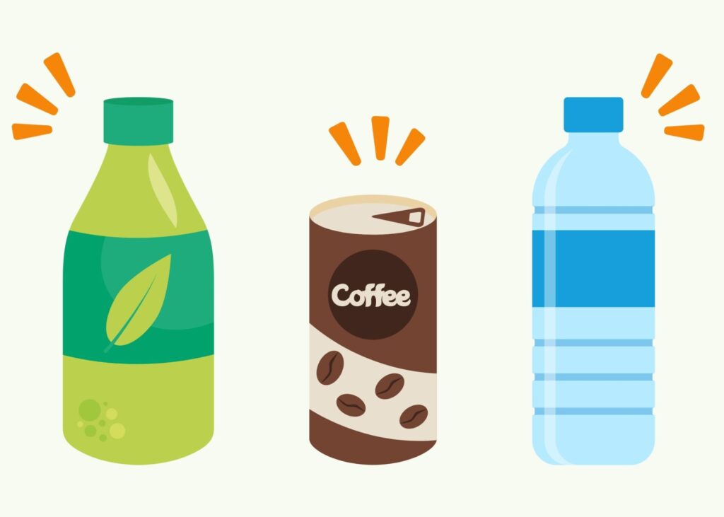 差し入れ用飲み物イメージイラスト