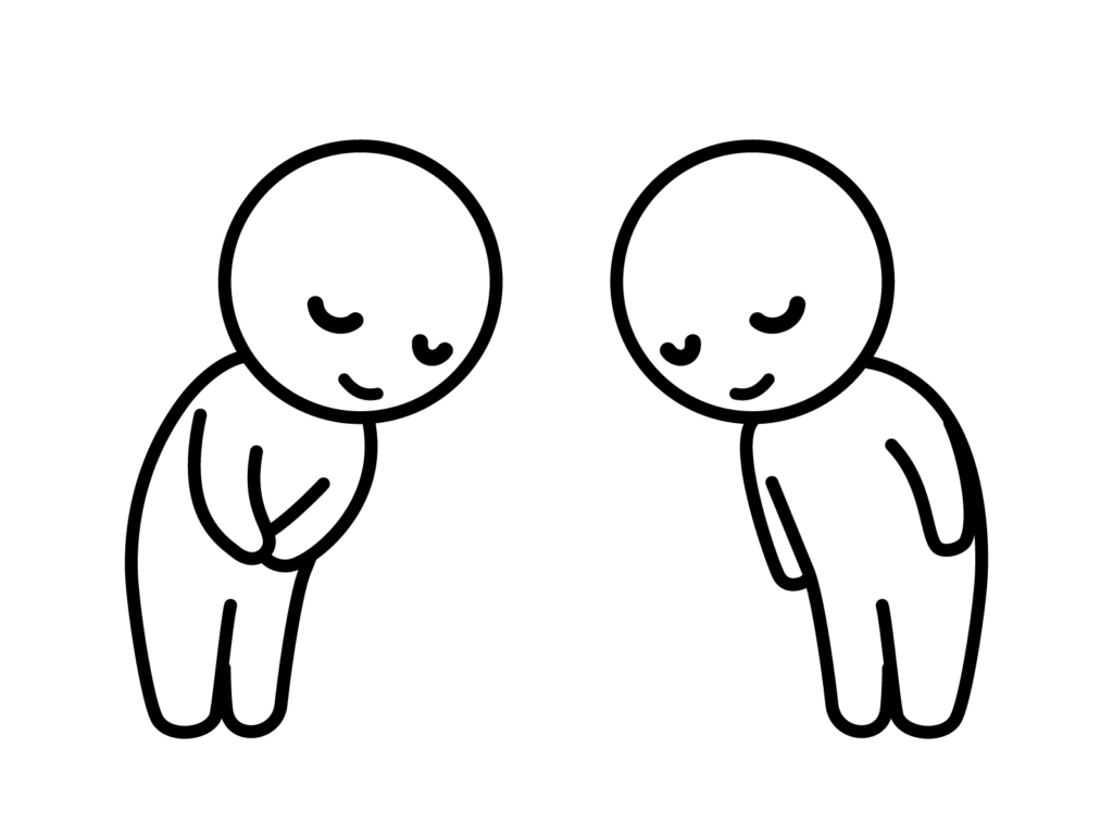 挨拶する人の画像