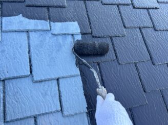 屋根塗装の様子