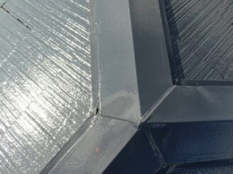 棟繋ぎ目にシーリングを打ちその上から塗装した状態