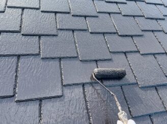 屋根塗装の様子