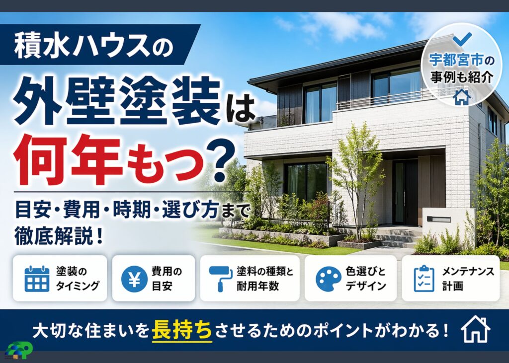 積水ハウス外壁塗装は何年もつ?塗り替え時期の目安と判断