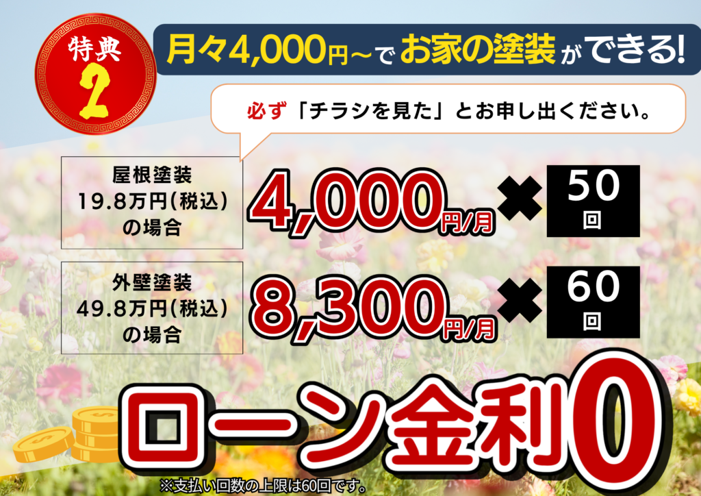 大盛況御礼！春の塗装祭キャンペーン特典②