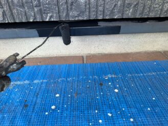 水切り塗装の様子